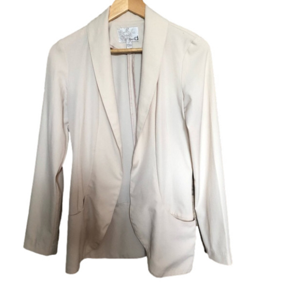 Dynamite Lightweight Cream Open Front Blazer Small - Picture 1 of 8